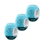 Masturbator Egg 3 Pack - Stroker For Male Masturbation, Portable Pleasure Sleeve, Super-Stretchy, No Lubricant Required, Disposable, Single-Use (Savage)