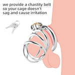 Silent Lock Stainless Steel Chastity Cage And Vibrating Anal Plug With Remote Control And 12 Vibration Modes