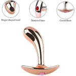 Anal Plugs 3Pcs Trainer Kit Metal Butt Plugs With Flared Base Prostate Massage Stimulation Sex Toys P Spot Thumb For Women Men Beginner (Rose Gold Style B)