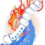 Glass Anal Beads, Double Head Design Crystal Glass Pleasure Wand Dildo Penis Beads Anal Butt Plug Dildo Penis Massage G-Spot Masturbator Adult Sex Toy Games For Men Women Couple