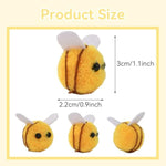 30 Pcs Wool Felt Bees, Cute Plush Bee Embellishments for DIY Crafts