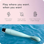 Luna Vibrator By – 7-Speed Rechargeable G-Spot Personal Massager – Water-Resistant, Ultra-Quiet, Medical-Grade Silicone, Curved Head, Ergonomic One-Button Design