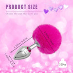 Rabbit Tail Anal Plug,Metal Buttplug,Anal Toys For Men And Women Beginners And Veteran Player,Sex Toy Can Long Time Comfortable Wear.Butt Plug For Adult Games And Dress Up Party(Large)