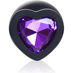 3 Pcs 3 Sizes Silicone Anal Plugs, Jeweled Butt Plug, Anal Trainer Toys, Heart Butt Plugs, Purple