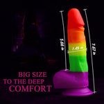 7.67 In(About 19.5 Cm) A Riot Of Colours Huge Realistic Dildo Realistic Skin Texture Realistic Soft Silicone Dildo With Powerful Suction Cup-Very Flexible Able To Meet Any Imaginable Posture