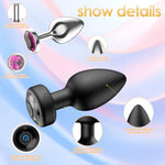 Anal Plug With Vibrating Butt Plug, 3Pcs Metal Adult Sex Toys Anal Plugs, Anal Vibrator With Remote Control 10 Vibrating Anal Plug For Men Women, Anal Toy Prostate Massager Adult Sex Toy & Games
