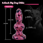 Knotted Dog Dildo With Suction Cup, 8.6Inch Thick Silicone Strap On Anal Dildos Plug Sex Toys For Advancer Women G Spot And Men Gay Couples(Normal)