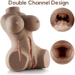 3 In 1 Sex Doll Male Masturbator With Realistic Boobs Vagina And Anal, Built-In Torso Love Dolls Pocket Pussy Real Big Breasts Ass Anus Sex Toy For Men Masturbation