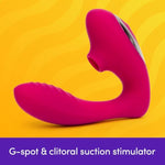 Indulge Clitoral Sucking Vibrator | Vibrating Dildo For Clit & G Spot Double Stimulation Device | Waterproof Clit Sucker | Clitoris Stimulator | Personal Massager Adult Sex Toys For Women