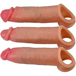 Silicone Cock Rings Set Penis Extension Sleeve With 3 Different Designs 3 Pcs Penis Rings For Erection Enhancing Delay Ejaculation Sex Toys With Wearing Hole Design For Men Or Couple Play