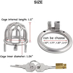 Men'S Chastity Device Stainless Steel Virginity Lock Short Male Chasity Device For Men Penis J1845 45Mm