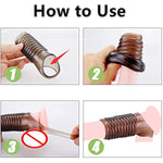 2Pcs Reusable Cock Rings For Men, Penis Enlargement Silicone Sleeves Girth Male Erection Enhancement, Penis Ring Enlargement Sex Toys For Men (A)