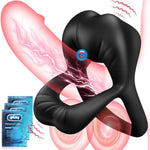 Vibrating Cock Ring With Sexy Lip Clitoris Stimulator, Stretchy Penis Ring Sex Toys For Men Erection Couples Kinky Pleasure Vibrator Adult Toys Male Vibrators 9 Vibrations, Juguetes Sexuales Hombre