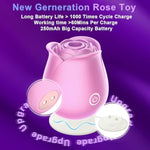 Rose Sex Toy For Women, Sucking Vibrator, Clitoral Nipple Stimulator,10 Sucking Modes With Vibrating,G-Spot Rose Sucker, Adult Toy For Women Female Adult Sex With Magnetic Charger (Pink)
