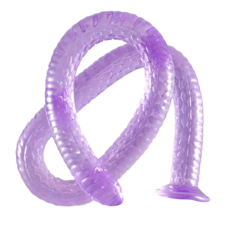 41.7 Inch Super Long Anal Plug Dildo, Flexible Butt Plug For Deep Pleasure, Soft Prostate Massage G-Spot Stimulation, Adult Sex Toys For Men Women (Purple)