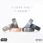 Star Wars Silicone Ring - I Know You - Comfortable And Flexible Design - Aurebesh - Platinum - Size 4