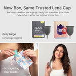 Menstrual Cup - Soft Reusable Period Cups for Women - Large, Gray