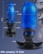 Magnetic Inflatable Butt Plug Dildo, Inflatable Anal Plug Knot Buttplug