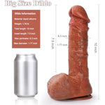 10 Inch Realistic Dildo Sex Toy, Lifelike Flesh Huge Dildo With Realistic Skin Texture, Thick Dildo With Strong Suction Cup For Hands-Free, Liquid Silicone Dildo Adult Sex Toy For Women Men Couples