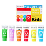 Washable Finger Paints: 6 Vibrant Colors x 60ml Bright Non-Toxic Paint Set for Kids