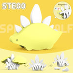 Magnetic Dinosaur Building Toys, Stem Toddler Learning Toys 3D Puzzle Dinosaur For Boys Girls, Educational Magnetic Travel Montessori Toy Dinosaurs, For Kids 3 4 5 6 7