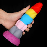 Silicone Dildo Toy Anal Plug Colorful Screw Thread Butt Plug Training Kit Massager Adult Sex Toys Anal Games Anal Trainer For Couple