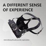 Bondage Hood Bdsm Gag Penis Bondage Gags & Muzzles Dildo Gag Mouth Leather Bondage Head Sex Harness Detachable Pu Fetish Silicone Open Mouth Penis Device For Men Women Couple