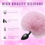Rabbit Tail Anal Plug,Silicone Butt Plug,Anal Sex Toys For Men,Women And Beginners,Plug Anal For Couples,Butt Plugs For Cospaly (Small Pink), Purple