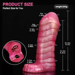 6.1 Inch Ejaculation Delay Big Enlargement Penis Sleeve, Pink Soft Silicone Monster Dildo Grith Extender Sleeve With Penis Ring For Men Couples (Pink)