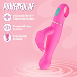 Blush Aria – Naughty Af 8 Inch Clitoral G-Spot Dual Stimulation Silicone Vibrator – Personal Massager With 10 Vibration Modes – Waterproof & Usb Rechargeable – Adult Sex Toy For Women – Pink