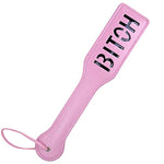 Bitch Spanking Paddle For Adults, 12.8Inch Faux Leather Bdsm Paddle For Sex Play, Pink