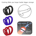 Penis Ring Male Sex Toy, Cock Ring Penis Extension Sex Toys For Men Erection Enhancing, 3 Sizes Silicone Cockring Penis Rings Sex Stimulation Device, Adult Sex Toys For Men Couples Pleasure