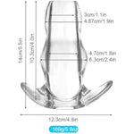 Huge Hollow Tunnel Butt Plug,5.5 Inch Crystal Large Anal Expander Beads Sex Toys For Women,Men,Advanced