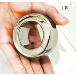 Stainless Steel Ball Stretcher Scrotum Metal Penis Lock Cock Ring Male Delay Ejaculation Erection Cock Ring Slave Sex Toy Man (Magnetic 30Mm)