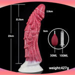 Squirting Dildo With Silicone Ejaculating Dildo 9 Inch Scale Textured Monster Plug Curved Anus Adult Sex Toy For Male And Female
