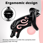 Lightweight Large Chastity Cage With 4 Active Sizes Rings & 12.6 Inch Realistic Black Dildo