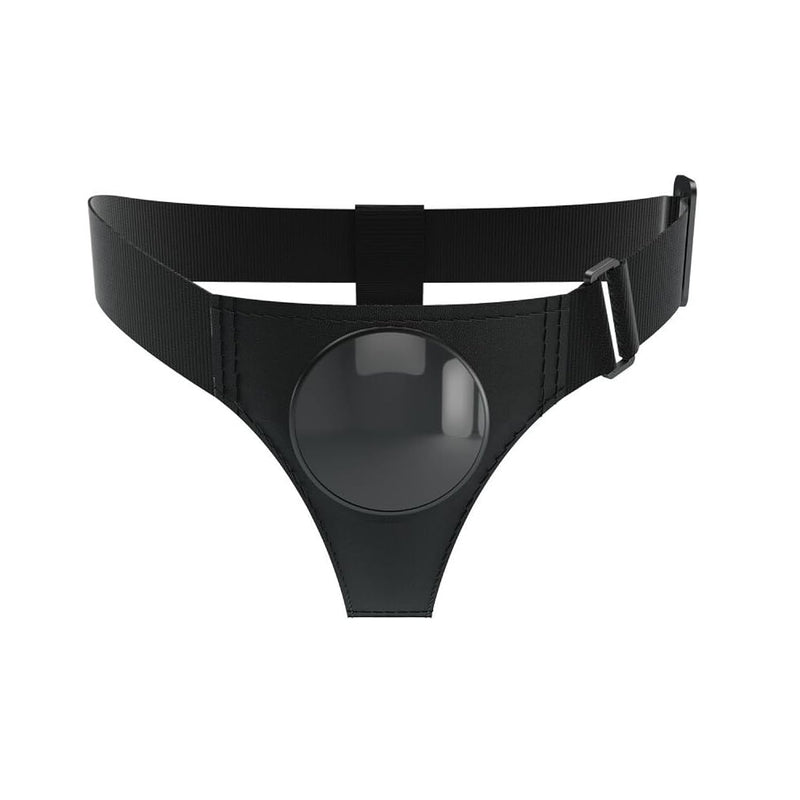 Adjustable Strap On Dildo Harness3.3" Large Suction Cup, Male/Female (Black)