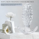 Anal Plug With Butt Made Of Skin-Friendly Silicone Pineapple Flexible Liquid Silicone, Butt Plug For Women And Men, Anal Trainer Kit Anal Plug For Beginners And Advanced Users (M(L9Cm*D3Cm))