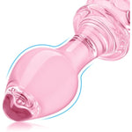 Glass Butt Plug Set 3 Pcs Anal Dilator With Flower Base Anal Trainer Beginners Anal Plug For Anal Training Adult Anal Sex Toys For Men Women Couples