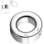 Metal Cock Ring Stainless Steel Heavy Penis Rings Chastity Device Locking Sperm Glans Ring For Enhance Male Long-Lasting Erection Ability Sex Toy. (S)