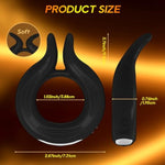 Vibrating Penis Ring For Male,Pleasure Cock Ring Vibrator,Silicone Stretchy Cockrings For Erection Stimulating With 10 Vibration Modes,Adult Sex Toys & Games For Men Erection Sex,Rabbit Design