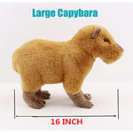 Large Capybara Plush, Realistic 16” Capybara Stuffed Animal, Lifelike Rodent Capybara Weigted Toys, Simulation Soft Crawling Capybara Stuffed Toys, Unique Plushie Toys Model Dolls For Kids