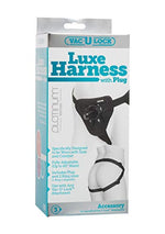 Doc Johnson Vac-U-Lock Platinum - Luxe Harness with Vac-U-Lock Plug and 3 Different Sized O-Rings - Compatible with O-Ring and Vac-U-Lock Dildos - Accommodates Up-To 69" Waist