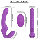 Double-Head Synchronous Vibrator,Interactive Sex Device For Men And Women At The Same Time, G-Point Clitoral Waterproof Massager, Adult Silicone Masturbator False Penis (Purple Rct)