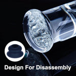 9.1 Inch Large Glass Realistic Dildo, Clear Wide Big Dildo Thick Anal Toy With Raised Texture With Silicone Suction Cup Base, Fat Dildo Adult Sex Toy, Xl Penis For Anal Prostate G-Spot Stimulation