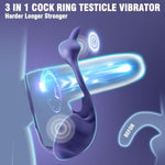 Vibrating Cock Ring With Testicle Vibrator - App Remote Control & 3 In 1 Couples Sex Toys Penis Rings Female Clitoral Vibrator Male Balls Stimulator - 10 Vibration Adult Toys For Men Women