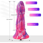 10.30" Silicone Monster Dildo With Kliclok System For Premium Sex Machine, 7.83" Insertable Length, Max Circumference 7.87", Adult Sex Toy