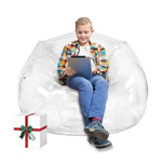 Inflatable Transparent Sofa Chair - Portable Lounge Couch And Bean Bag For Camping, Movie Nights, Parties, Kids' Rooms, Game Rooms, And Living Rooms 28.7X39.4X37.4In