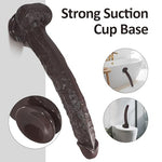 15.3 Inch Big Black Dildo,Long Realistic BBC Dildo with Suction Cup,Adult Sex Toy for Women Men