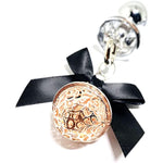 Hollowed-Out Sex Toys Flower Bell Anal Plug Erotic Products Delicate Bow Metal Anal Plug(Gold)